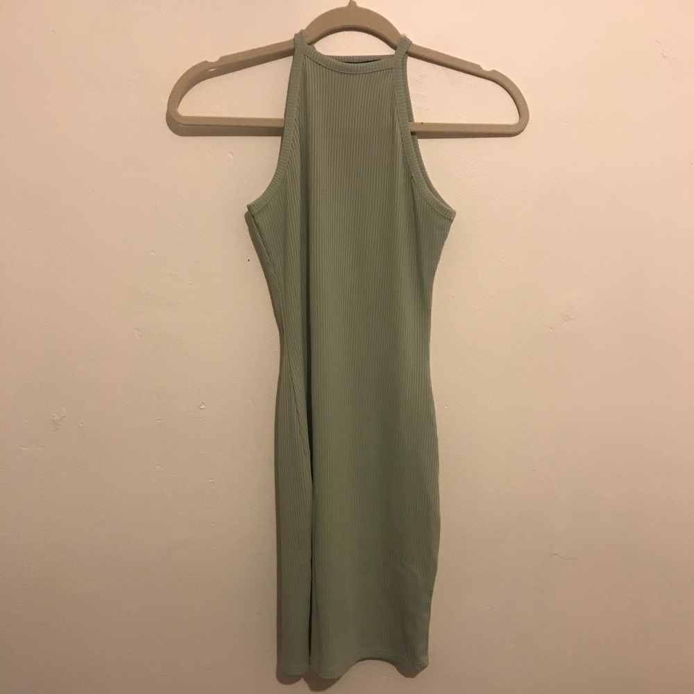 Light green bodycon dress